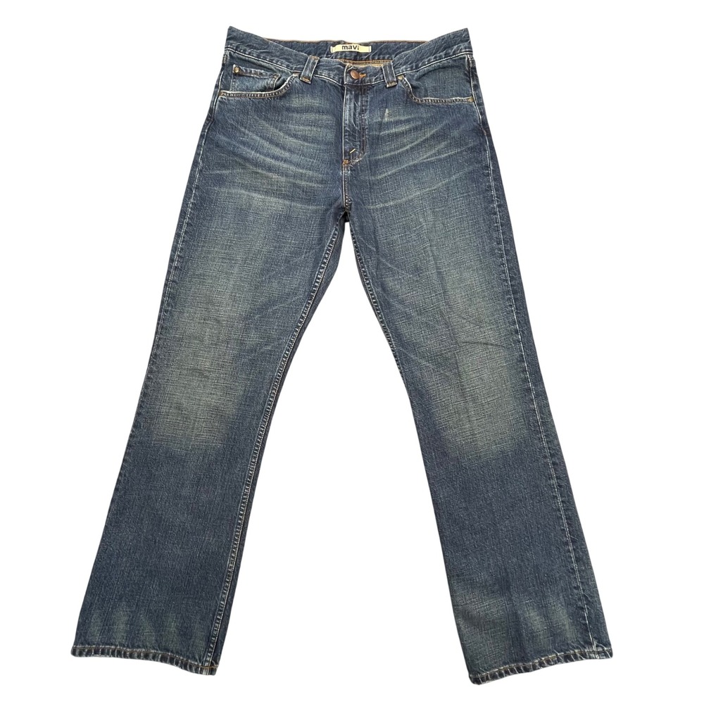 Mavi Blue 337 Matt Boot Cut Low Rise Denim Jeans Mens 33x32